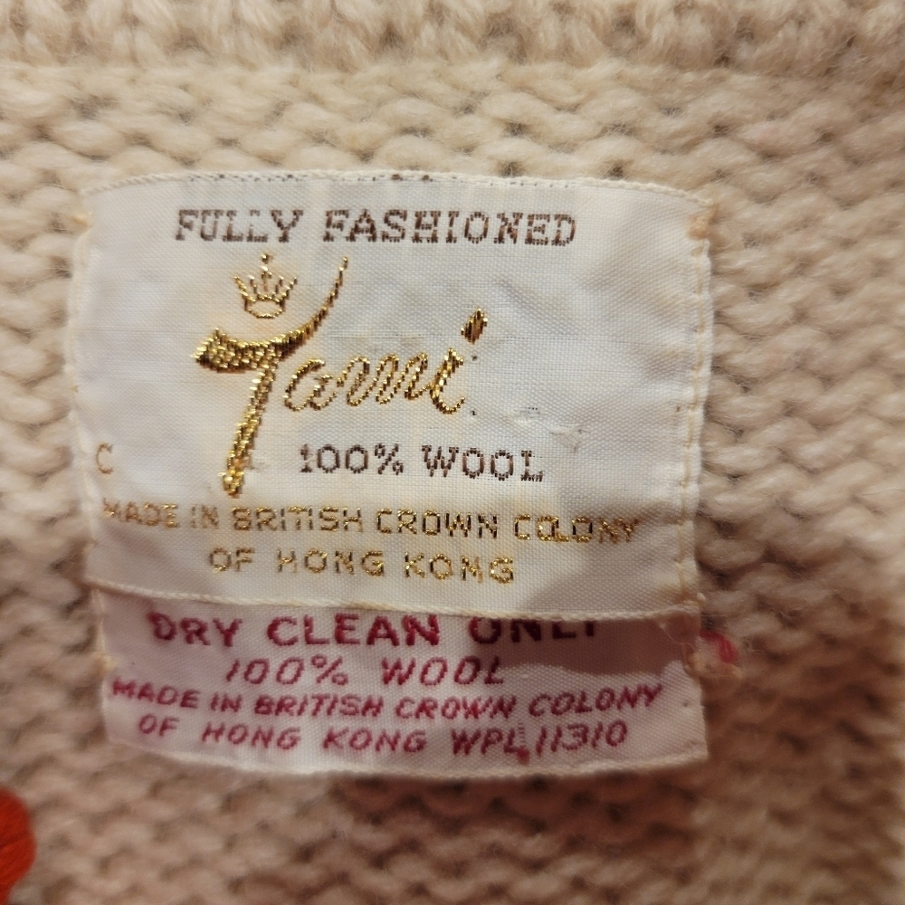 Vintage Tarnie Size M Wool Boho Pattern Sweater Small Flaw View 6